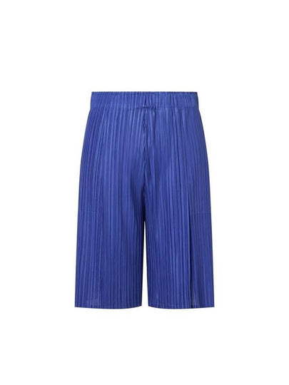 Women's Tuck Flare Pleated Culotte Shorts Blue - MONPLISSE - BALAAN 2