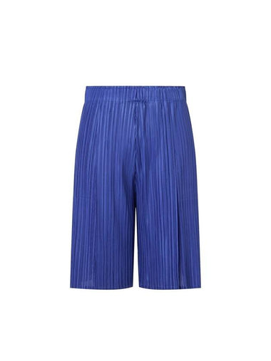 Women's Tuck Flare Pleated Culotte Shorts Blue - MONPLISSE - BALAAN 1