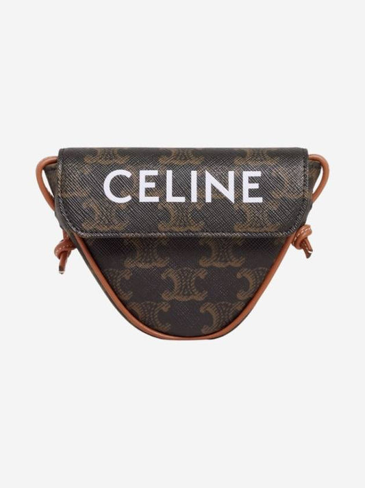 Triomphe Print Triangle Mini Bag Tan - CELINE - BALAAN 2