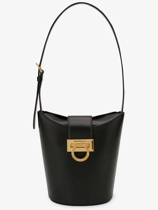 Small Trifolio Shoulder Bag Black - SALVATORE FERRAGAMO - BALAAN 4