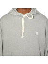 Nash Face Patch Hoodie Light Melange Grey - ACNE STUDIOS - BALAAN 5