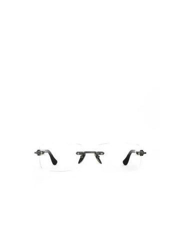 Chrome Hearts DEEP 2 Rimless Glasses II ANTIQUE SILVER WHITE EBONY - CHROME HEARTS - BALAAN 1