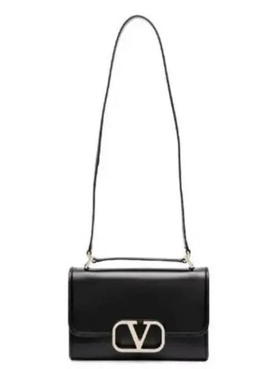 V Logo Shoulder Bag Black - VALENTINO - BALAAN 2