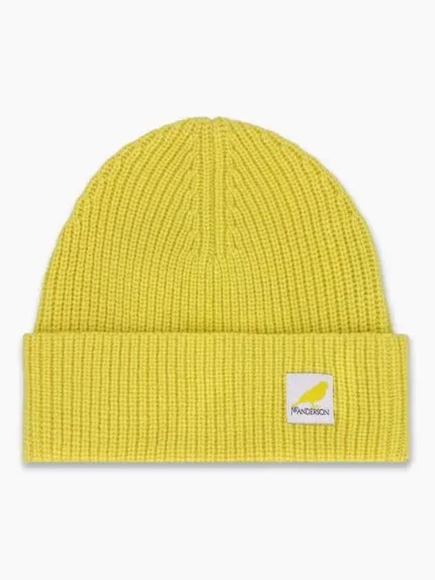 Logo Patch Wool Beanie Bright Yellow - JW ANDERSON - BALAAN 2