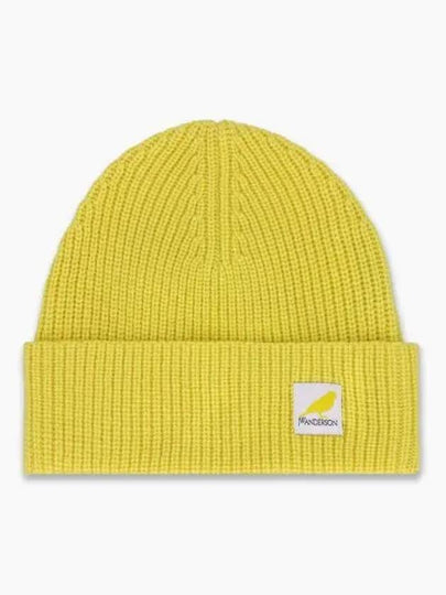 Logo Patch Wool Beanie Bright Yellow - JW ANDERSON - BALAAN 2