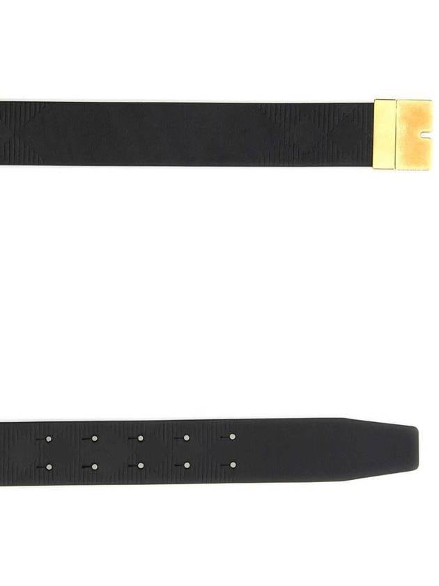 engraved logo reversible leather belt - BURBERRY - BALAAN 3