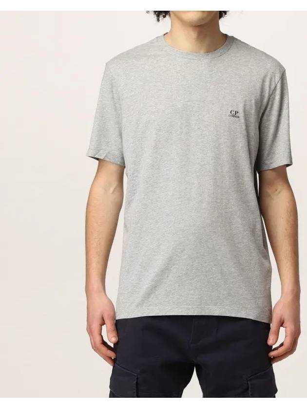 Mini Logo Printing Short Sleeve T-Shirt Grey - CP COMPANY - BALAAN 2