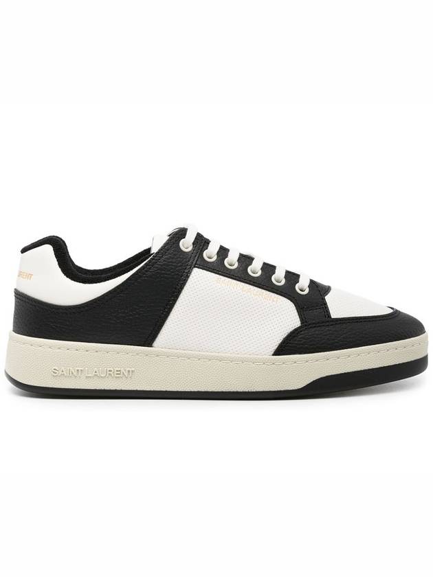 SL 61 Low Top Sneakers Black White - SAINT LAURENT - BALAAN 3