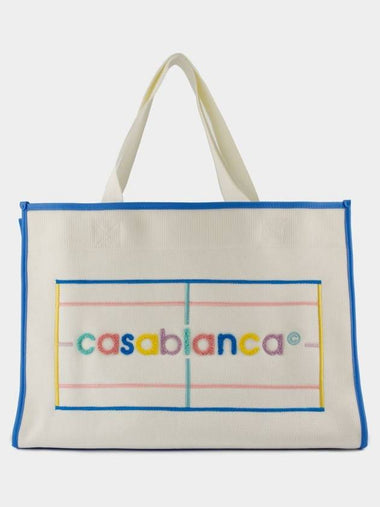 Knit Shopper Bag - Casablanca - Synthetic - Yellow - CASABLANCA - BALAAN 1