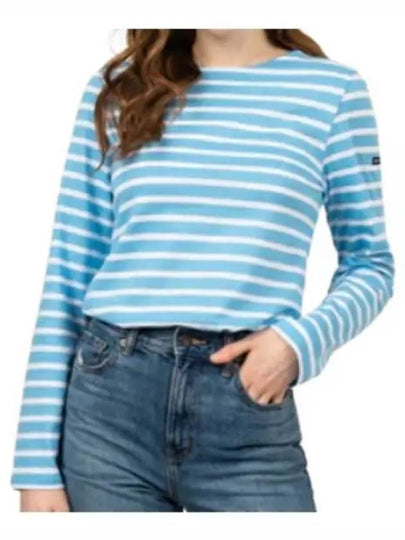 Minquiers Modern Stripe Long Sleeve T-Shirt Blue - SAINT JAMES - BALAAN 2