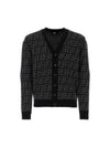 FF Motif Cashmere Cardigan Black - FENDI - BALAAN 2