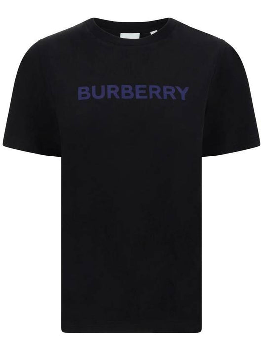 Logo Print Cotton Short Sleeve T-Shirt Black - BURBERRY - BALAAN 1