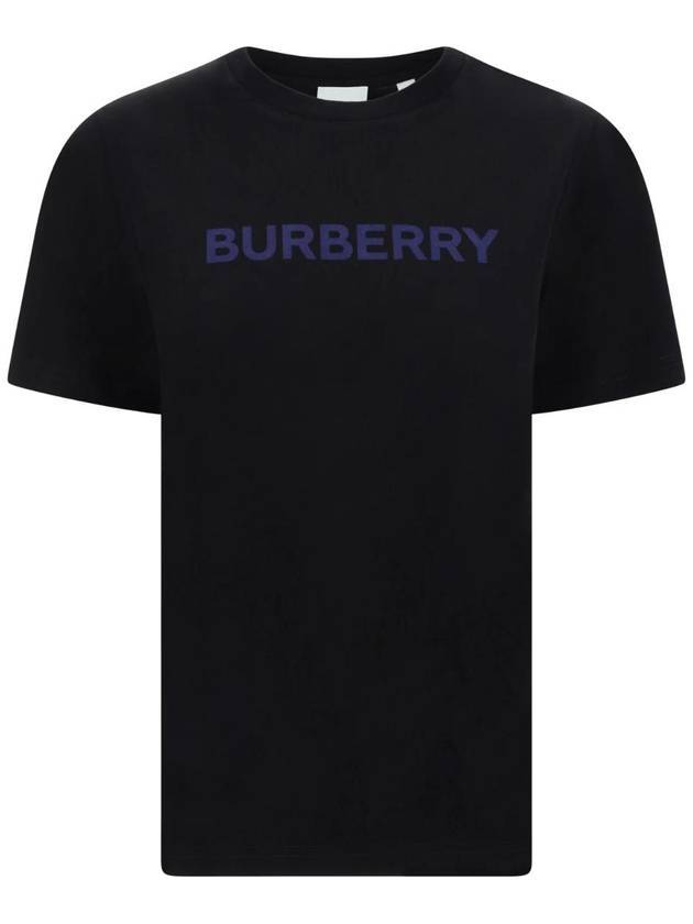 Logo Print Cotton Short Sleeve T-Shirt Black - BURBERRY - BALAAN 1