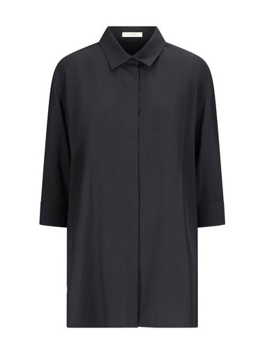 ELADA VISCOSE AND WOOL SHIRT - THE ROW - BALAAN 1