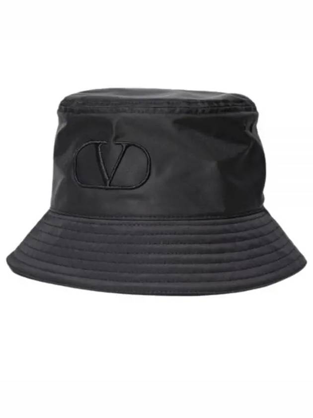 V Logo Signature Bucket Hat Black - VALENTINO - BALAAN 2