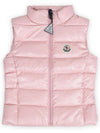 Kids GHANY logo patch padded vest pink 1A52810 68950 523 12 14A adult wearable - MONCLER - BALAAN 3