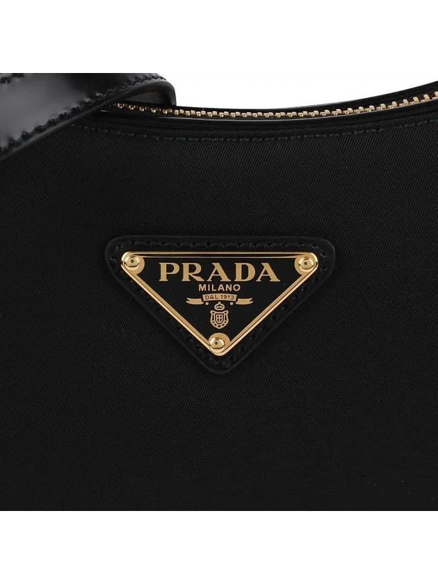 Arque Leather Shoulder Bag Black - PRADA - BALAAN 8