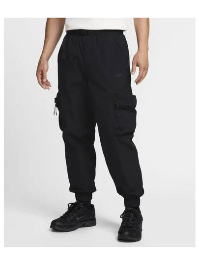 Tech Woven Cargo Straight Pants Black - NIKE - BALAAN 2