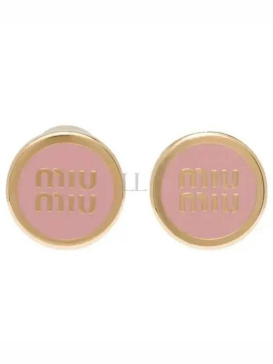 Enameled Metal Earrings Orchid Pink - MIU MIU - BALAAN 2