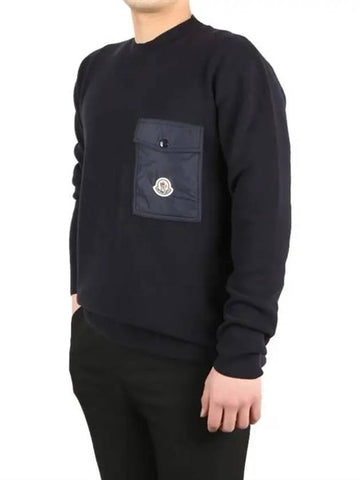 9C00001 M1113 743 Logo Pocket Sweatshirt - MONCLER - BALAAN 1