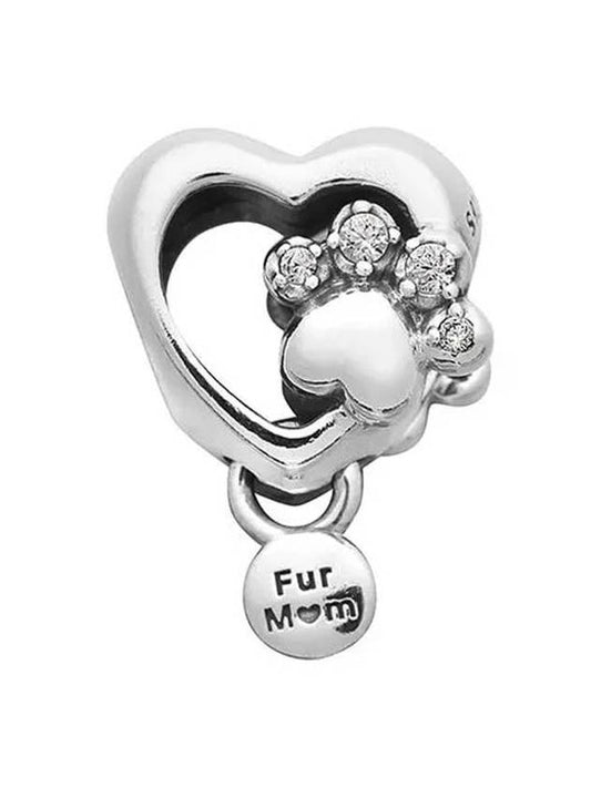 sparkling sole heart pendant dangle charm silver - PANDORA - BALAAN 1