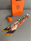 Danse Pacifique Silk Twilly Scarf Vert Vif - HERMES - BALAAN 5