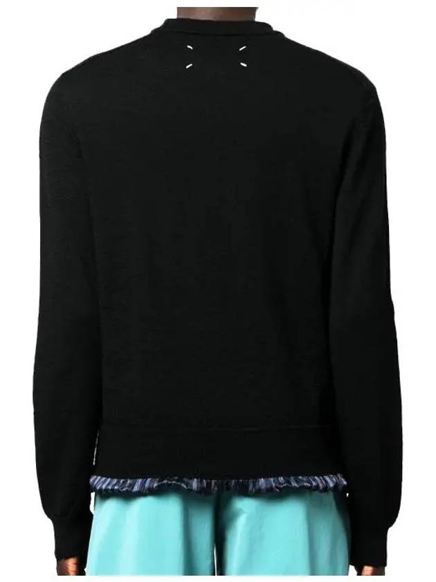 Men's Layered Striped Wool Knit Top Black - MAISON MARGIELA - BALAAN 3