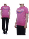 Logo Cotton Short Sleeve T-Shirt Pink - DSQUARED2 - BALAAN 2