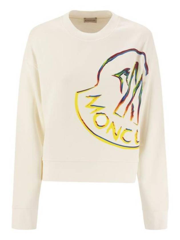 Logo Print Long Sleeve T-Shirt White - MONCLER - BALAAN 1