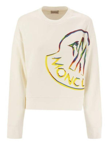 Logo Print Long Sleeve T-Shirt White - MONCLER - BALAAN 1