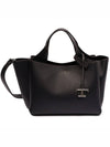 T Timeless Leather Small Tote Bag Black - TOD'S - BALAAN 3