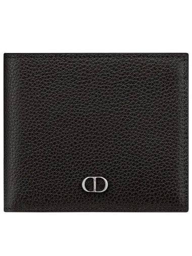 Grain Leather Signature Half Wallet Black - DIOR - BALAAN 1