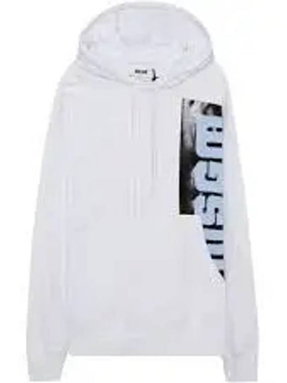 Logo Print Cotton Hoodie White - MSGM - BALAAN 2