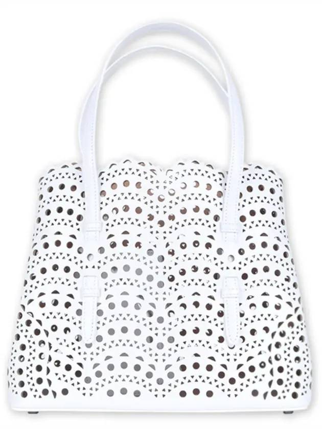 Mina 25 Wave Lux Calfskin Tote Bag White - ALAIA - BALAAN 1