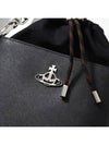 Saffiano Drawstring Cross Bag Black - VIVIENNE WESTWOOD - BALAAN 4