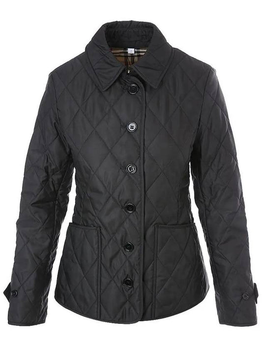 Diamond Quilted Thermoregulated Jacket Black - BURBERRY - BALAAN 2