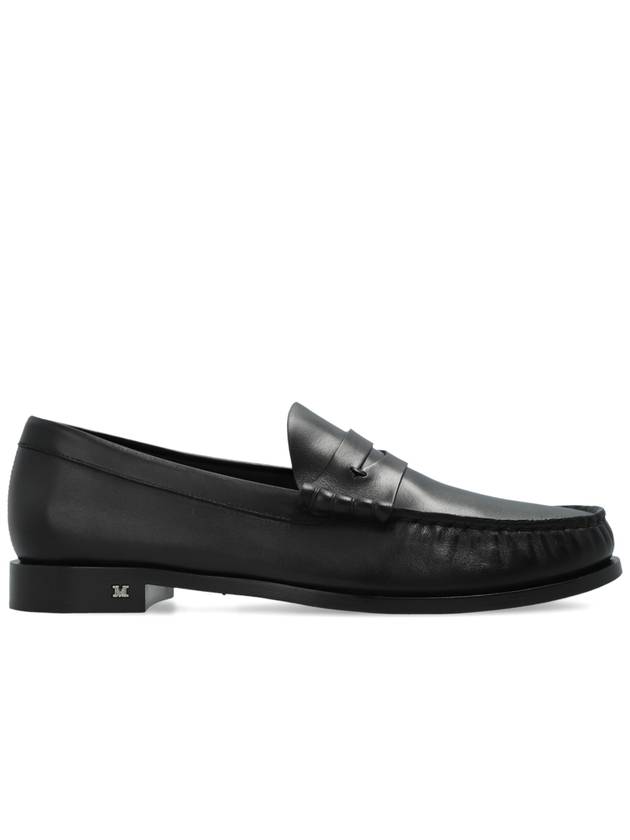 Max Mara Leather Shoes Type Loafers, Women's, Black - MAX MARA - BALAAN 1