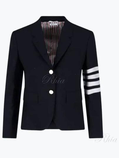 Plain Weave Suiting Classic 4 Bar Jacket Navy - THOM BROWNE - BALAAN 2