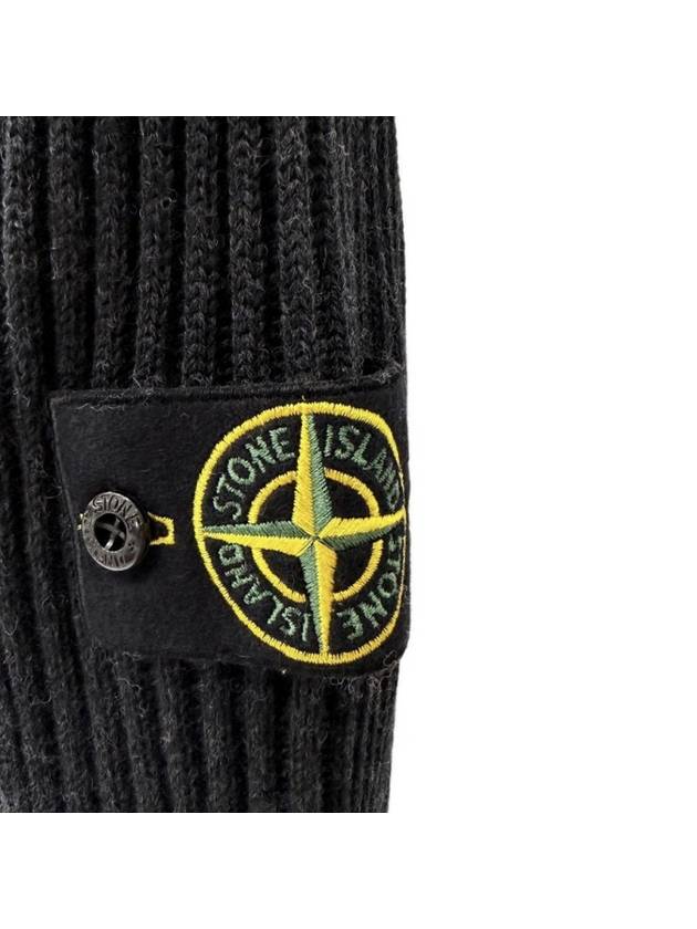 Full Rib Wool Knit Top Dark Grey - STONE ISLAND - BALAAN 4