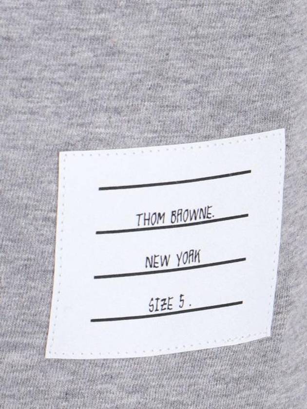 Men's Side Slit Relaxed Short Sleeve T-Shirt Light Grey - THOM BROWNE - BALAAN 4