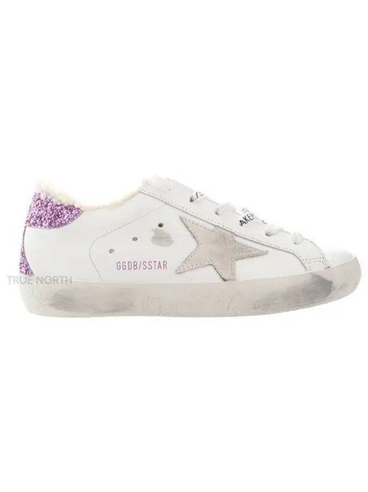 Superstar Glitter Tap Shearing Low Top Sneakers Purple White - GOLDEN GOOSE - BALAAN 2