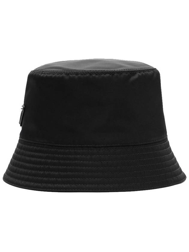 Triangle Logo Drill Bucket Hat Black - PRADA - BALAAN 4