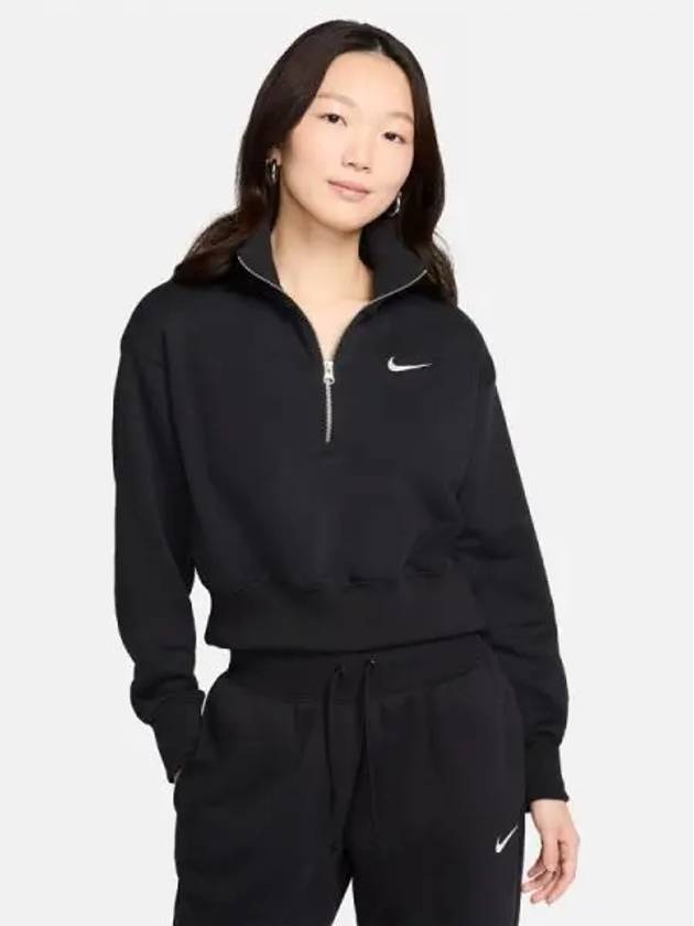 Women s Sportswear Phoenix Fleece French Terry Quarter Zip Crop XPHX 010 - NIKE - BALAAN 1