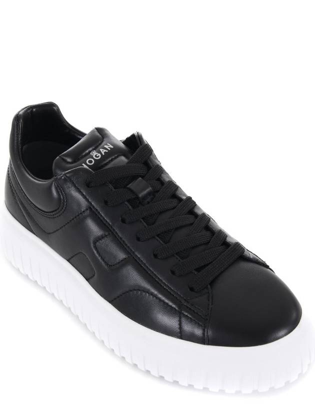 BLACK LEATHER SNEAKERS HXM6450FC60LE9B999 - HOGAN - BALAAN 4