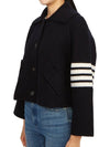 Milano 4-bar Crop Boiled Wool Single Coat Navy - THOM BROWNE - BALAAN 6