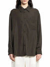 Double Pocket Long Sleeve Shirt Brown - LEMAIRE - BALAAN 3