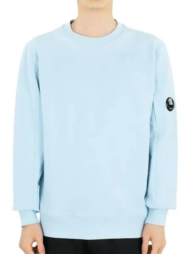 Diagonal Raised Fleece Sweatshirt Blue - CP COMPANY - BALAAN 3