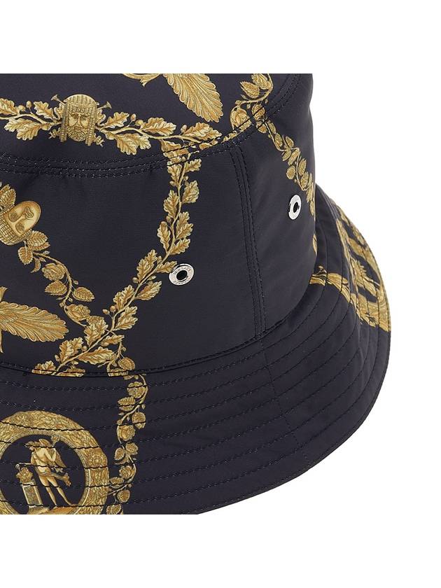 Barocco Print Cotton Bucket Hat Black - VERSACE - BALAAN 10