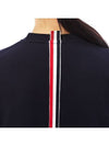 Center Back Stripe Classic Cotton Pique Relaxed Fit Short Sleeve T-Shirt Navy - THOM BROWNE - BALAAN 8