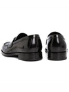 Men's Triangle Logo Leather Loafers Black - PRADA - BALAAN 5